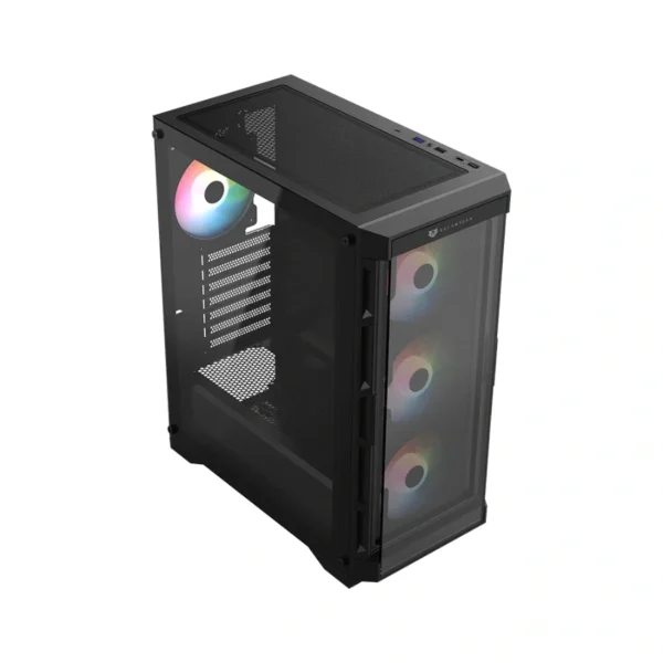 Gabinete Gamer BALAM RUSH Carbono Twin Mate 5000 / ATX / Cristal Templado / 4 Ventiladores ARGB Incluidos / USB-C, USB 2.0, 3.0 / Negro - Image 4