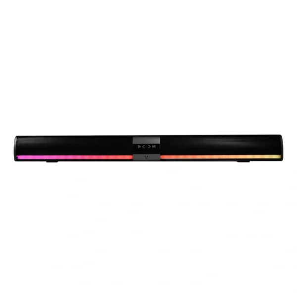 Bocina VORAGO BSP-450 / Inalámbrica, Alámbrica / Bluetooth, 3.5MM, USB, Micro SD / Radio FM / 10W (2x5W) / Recargable / Iluminación RGB / Negro - Image 2