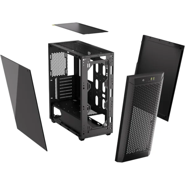 Gabinete CORSAIR 480T AIRFLOW / Media Torre / ATX / Panel Lateral De Cristal Templado / No Incluye Ventiladores / USB 3.2, 3.5MM / Negro - Image 10