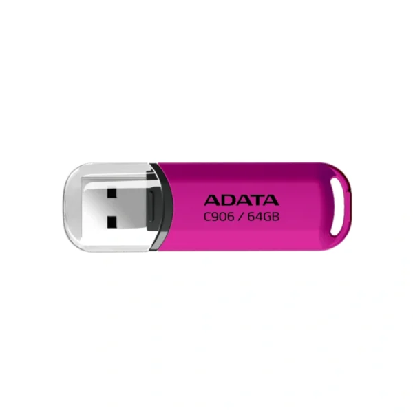 MEMORIA USB ADATA C906 / 64GB / USB 2.0 / CON TAPA / Rosa - Image 1