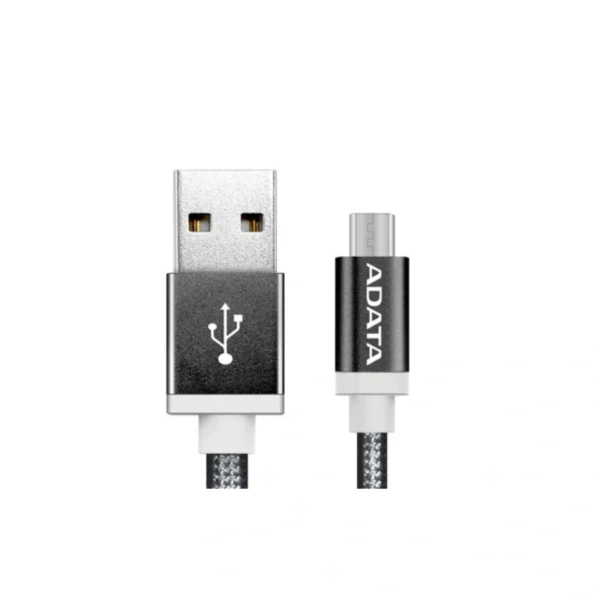Cable Micro USB ADATA / USB a Micro-USB / 1 m / Trenzado Metálico / Color Negro - Image 1