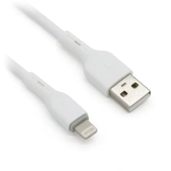 Cable Lightning BROBOTIX 963165 / Lightning a USB 2.0 / 1 m / 100 % Flexible / Blanco - Image 1