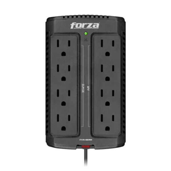 Regulador De Voltaje FORZA FVR-901M / 450w / 900va / 120v / 8 Contactos / Con Indicador Led / Negro - Image 1