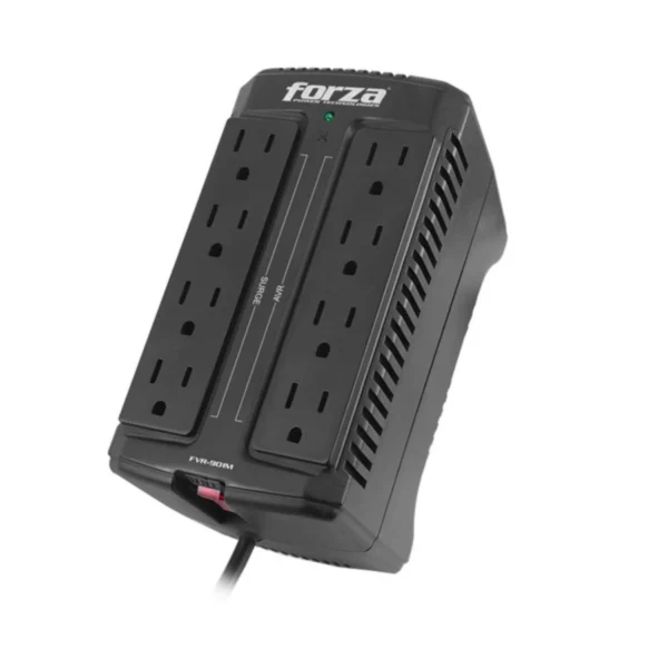 Regulador De Voltaje FORZA FVR-901M / 450w / 900va / 120v / 8 Contactos / Con Indicador Led / Negro - Image 2
