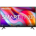 Pantalla Smart TV HISENSE A4KV / VIDAA OS / 32″ / 1366 X 768 HD / Wi-Fi / DTS Virtual X / Compatible Con Alexa / X2 HDMI, X1 USB 2.0 / 60Hz / Negro