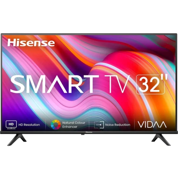Pantalla Smart TV HISENSE A4KV / VIDAA OS / 32″ / 1366 X 768 HD / Wi-Fi / DTS Virtual X / Compatible Con Alexa / X2 HDMI, X1 USB 2.0 / 60Hz / Negro - Image 1