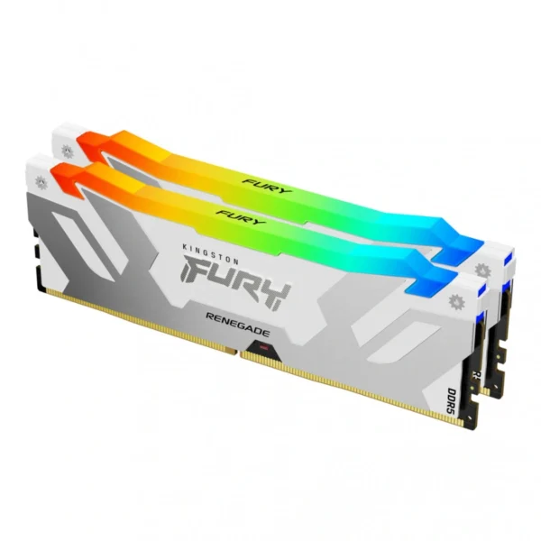 Kit De Memoria RAM KINGSTON FURY RENEGADE KF564C32RWAK2-32 RGB / 32GB (2x16GB) / DDR5 6400MHz / CL32 / 1.4V / XMP / Blanco - Image 2