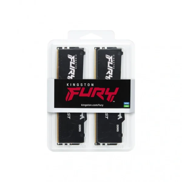 Kit De Memoria RAM KINGSTON FURY BEAST KF556C40BBAK2-32 RGB / 32GB (2x16GB) / DDR5 5600MHz / CL40 / 1.25V / XMP / Negro - Image 2