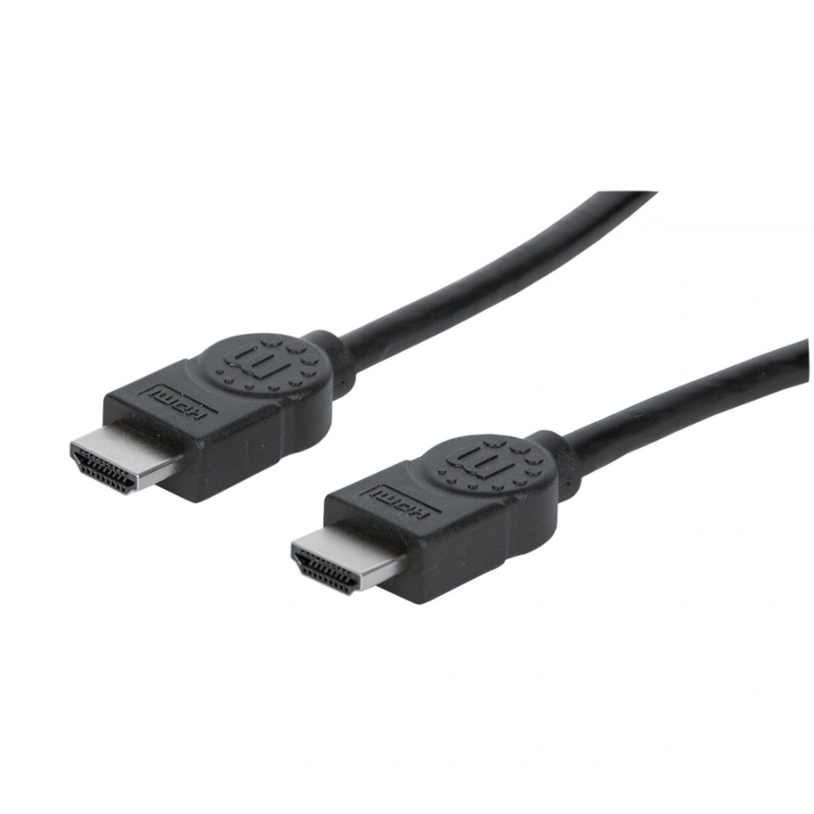 CP-MANHATTAN-323215-1 Cable HDMI MANHATTAN 323215 / Alta Velocidad 4K 30Hz / Con Canal Ethernet / Macho a Macho / Blindado / 2 M / Negro - Imagen 1