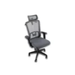 Silla Ejecutiva MODAMOB KIOTO / Ergonómica / Respaldo Con Rejilla / Con Reposabrazos Y Reposacabezas / 5 Llantas / Pistón De Altura / Soporta Hasta 120KG / Gris-Negro - Image 2