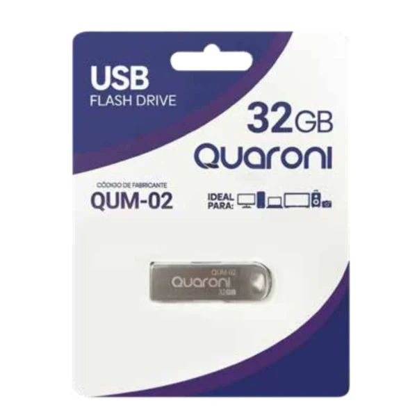 Memoria USB QUARONI / 32gb / USB 2.0 / Metálico - Image 1