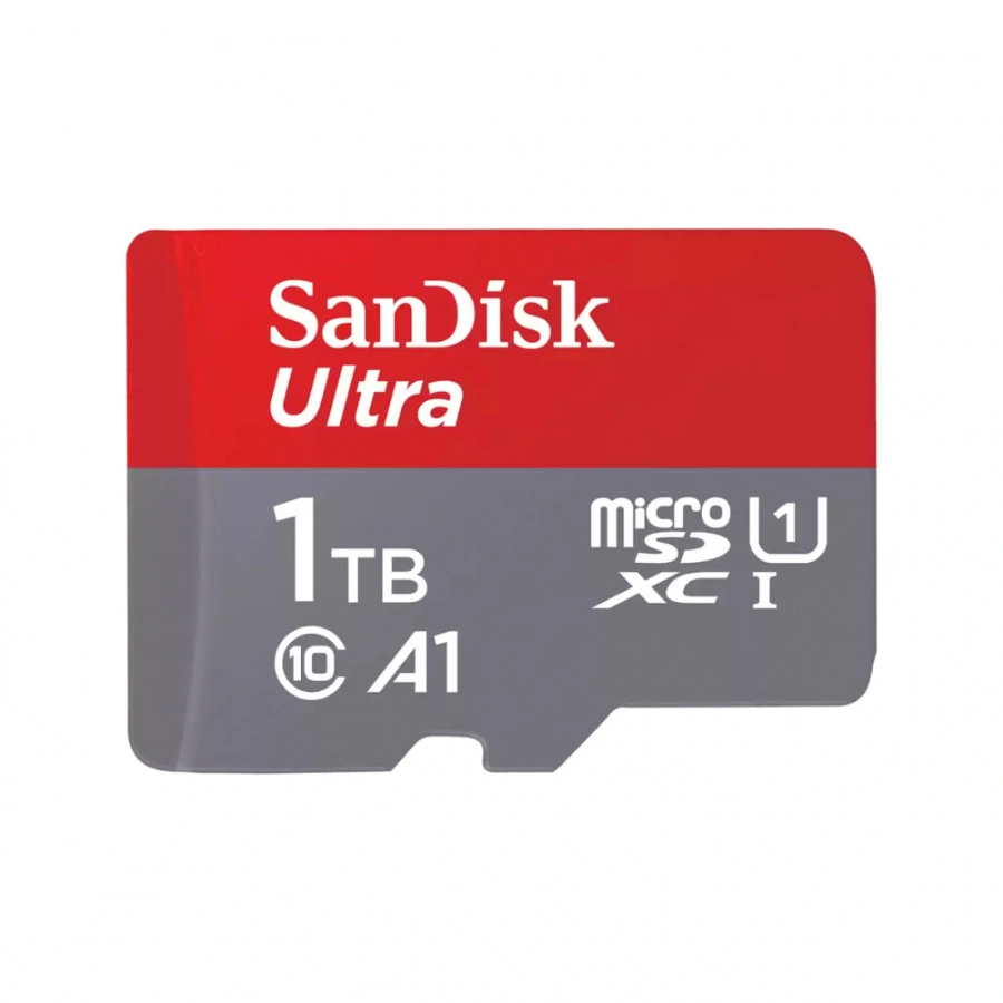 CP-SANDISK-SDSQUAC-1T00-GN6MA-b0b3cc Memoria Micro SDXC SANDISK Ultra / 1TB / Lectura 150MB/S / Clase 10, UHS-I, A1 / Con Adaptador / Rojo-Gris - Imagen 1