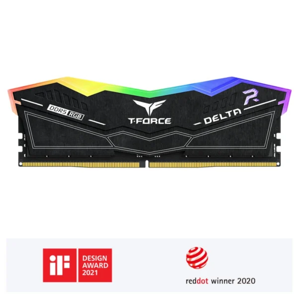Memoria RAM TEAMGROUP T-FORCE DELTA FF3D532G6000HC38A01 RGB / 32GB / DDR5 6000MHz / CL38 / 1.35V / Intel XMP, AMD EXPO / Negro - Image 1
