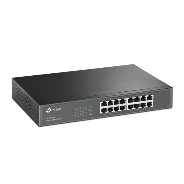 Switch TP-Link TL-SG1016D / 16 Puertos Gigabit RJ45 10/100/1000Mbps / No Administrable / Para Escritorio O Rack / Metálico / Negro - Image 2