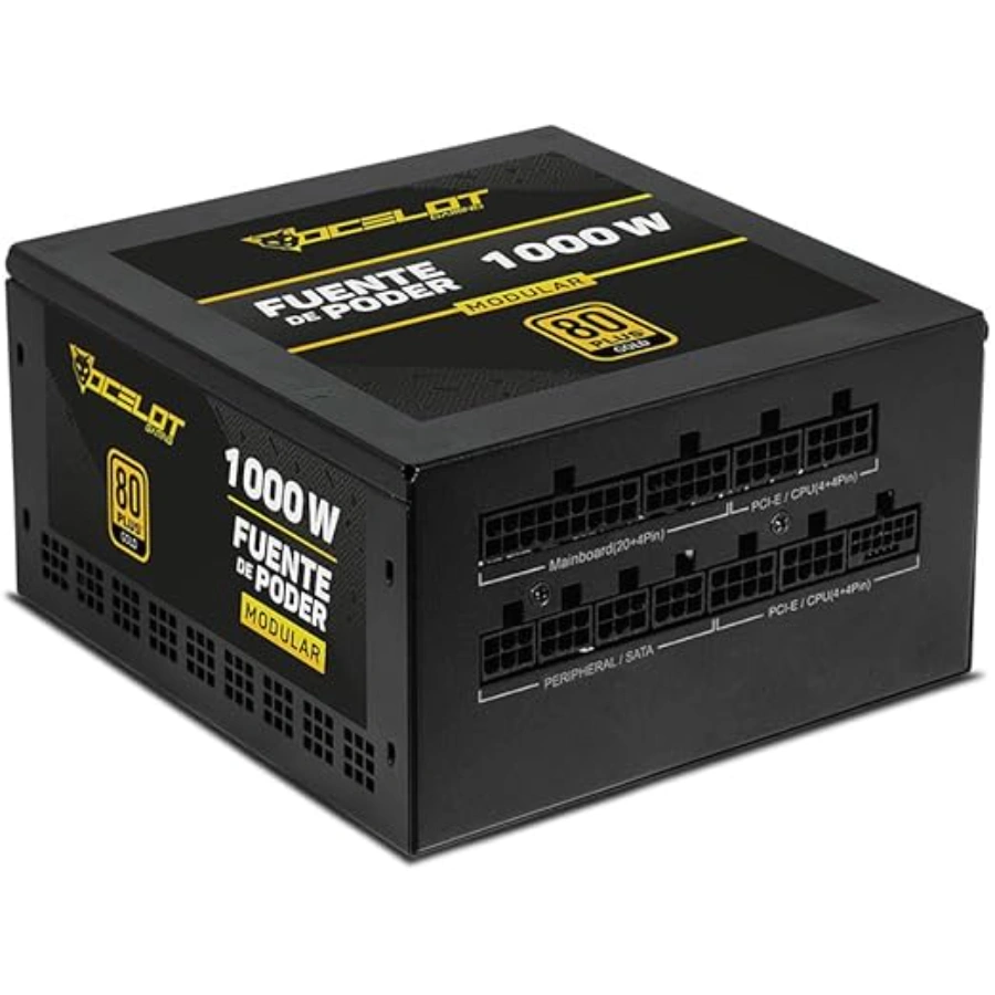 C_SX522_ Fuente De Poder OCELOT OPS1000 / 1000W / 80 Plus Gold / Modular / 20+4 Pin / Cpu 4+4 / Pci-E 6+2 / Sata / Molex / Negro - Imagen 1