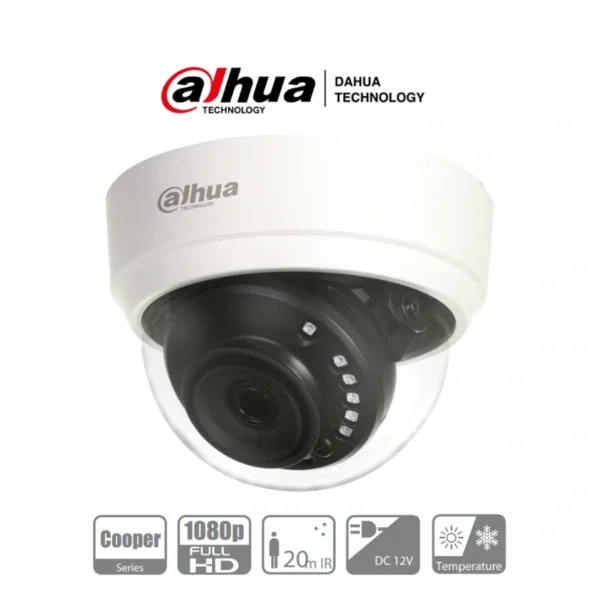 Cámara De Vigilancia DAHUA DH-HAC-D1A21N-0280B / Tipo Domo / HDCVI 1080p / 103° De Apertura / Lente De 2.8mm / IR 20Mts / Uso Interior / TVI AHD Y CVBS - Image 1
