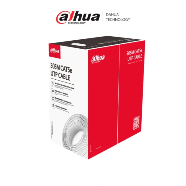 Bobina De Cable DAHUA PFM920I-5EUN / 305Mts De Cable UTP CAT5E / 100% Cobre / Ideal Para Video Y Redes / Color Blanco - Image 1