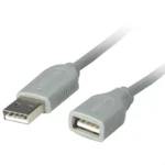 Cable USB De Extensión MANHATTAN / A Macho - A Hembra / 4,5 m / Hasta 12 Mbps / Gris