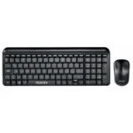 Kit De Teclado Y Mouse QUARONI KIQ01 / Membrana / Inalámbrico / Receptor USB / Alcance 10 Metros / 1200 DPI / 3 Botones+Scroll / Español / Negro