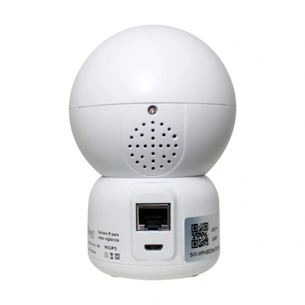 Cámara MIRATI IP / Inalámbrica 2Mp / WIFI / PTZ PAN-TILT / 1080p Full HD / Lente 3.6mm / P2P / Audio 2 Vías / Visión Nocturna / Almacenamiento Micro SD / Smart Home / Blanco - Image 4