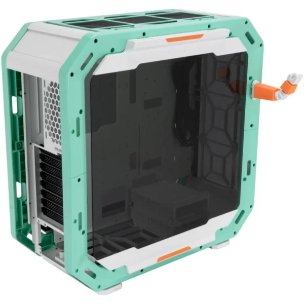 Gabinete INWIN Monsters-A Lab Series-ROBERT / Media Torre / E-ATX / Panel Vidrio Templado / 4 Ventiladores Incluidos / USB 3.2, USB Tipo-C, 3.5MM / Verde/Blanco - Image 6