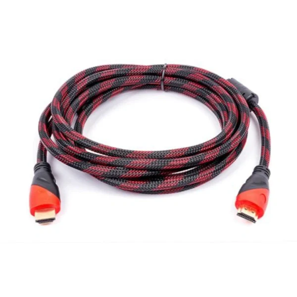 Cable HDMI NACEB NA-051 / Macho-Macho / Hasta 4K / 3 Metros / Rojo-Negro - Image 2