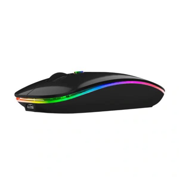 Mouse NEXTEP NE-412N / Inalámbrico / Receptor USB / Alcance 10M / 1600 DPI / 4 Botones / Iluminación RGB / Recargable / Sensor Óptico / Negro - Image 2