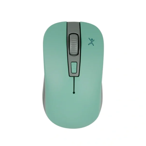 Mouse PERFECT CHOICE ESSENTIAL / Inalámbrico / Receptor USB / Alcance 10M / 3 Botones / 1600 DPI Ajustables / Sensor Óptico / Turquesa-Gris - Image 2