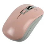 Mouse PERFECT CHOICE ESSENTIAL / Inalámbrico / Receptor USB / Alcance 10M / 4 Botones / 1600 DPI Ajustables / Sensor Óptico / Rosa-Gris