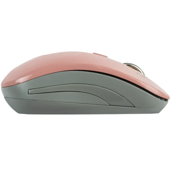 Mouse PERFECT CHOICE ESSENTIAL / Inalámbrico / Receptor USB / Alcance 10M / 4 Botones / 1600 DPI Ajustables / Sensor Óptico / Rosa-Gris - Image 3