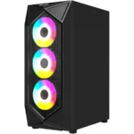 Gabinete Gamer OCELOT POLYGON-E5 / ATX / Cristal Templado / 4 Ventiladores Incluidos RGB / USB 2.0, USB 3.0 / Color Negro - Image 3