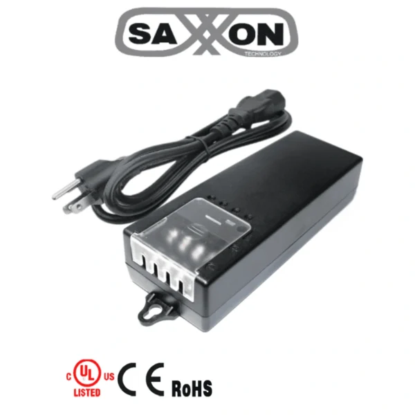 Fuente De Poder SAXXON TVN083024 / 12v / 5 Ampe / 4 Canales / Negro - Image 1