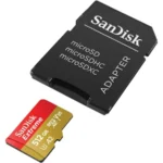 Memoria Micro SDXC SANDISK Extreme / 512GB / Lectura 190MB/S / Clase 10, UHS-I U3, V30, A2 / Con Adaptador / Dorado-Rojo - Image 2