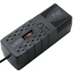 Regulador VICA T-02 / 1200VA / 700W / 8 Contactos / Negro