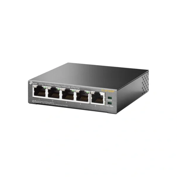 Switch TP-LINK TL-SF1005P / 5 Puertos Rj45 / 100 Mbps / No Administrable / Para Escritorio / Color Gris - Image 3