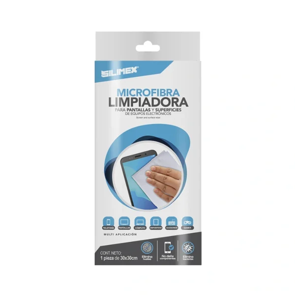 Toallas Secas Microfibra SILIMEX / Para Pantallas Y Carcasas De Equipos Electrónicos / Absorbente / 1 Pieza - Image 1