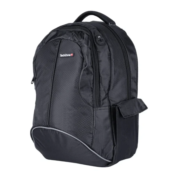 Mochila TECHZONE ECO SPORT / 15.6" / Para Laptop / Con Tirantes Acojinados De Alta Resistencia / Color Negro - Image 2
