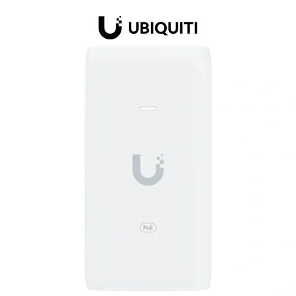 Adaptador POE UBIQUITI U-POE-AF / 1 Puerto POE / 1 Puerto LAN Gigabit 10/100/1000Mbps / Color Blanco - Image 1