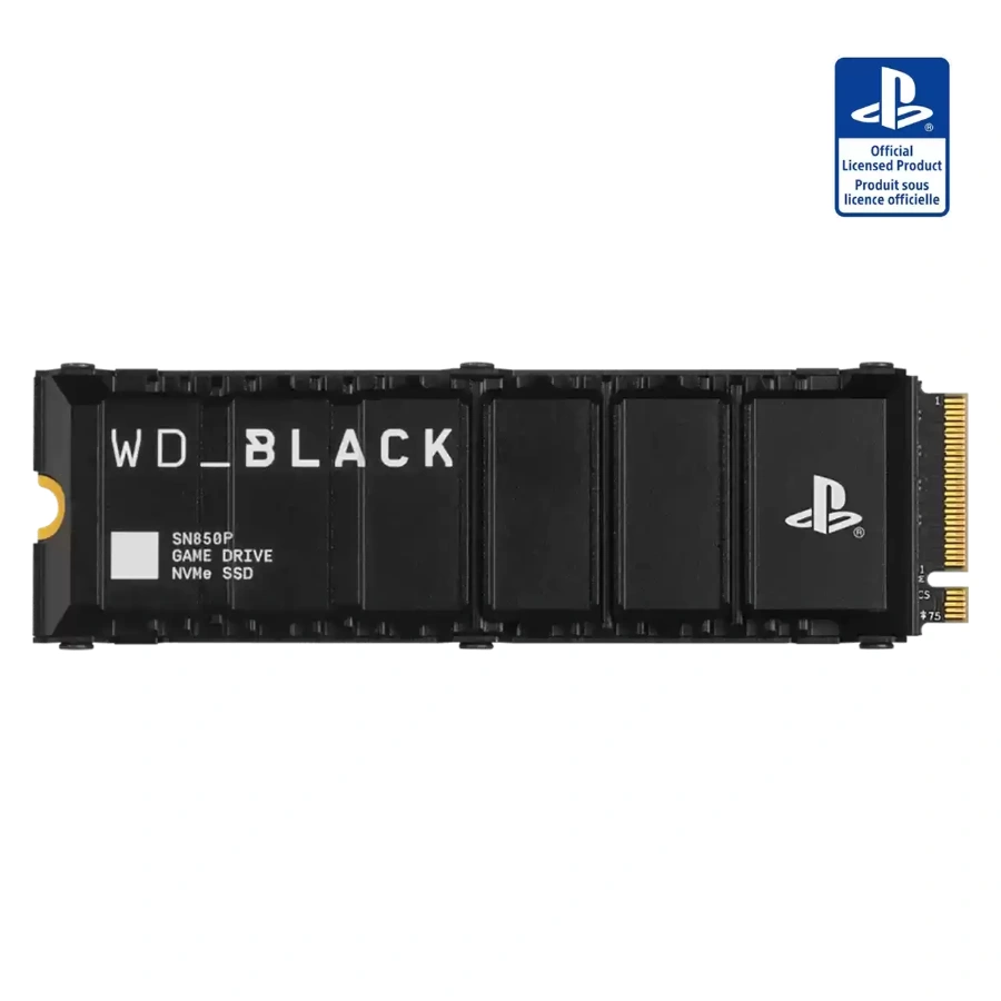 WDBBYV0020BNC-WRSN 1 Unidad SSD M.2 NVMe WESTERN DIGITAL WD BLACK SN850P / 2TB / Para Consolas PlayStation / PCIe 4.0 / Con Disipador / 2280 / Lectura 7300MB/s / Escritura 6600MB/s - Image 1