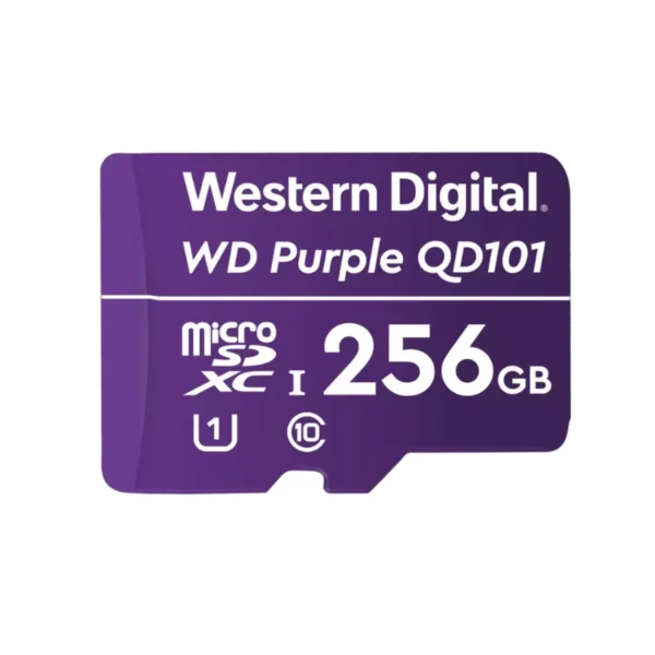 Memoria Micro SDXC Western Digital WD Purple SC QD101 / 256GB / Clase 10, UHS-I / 3D NAND / Pupura - Image 1