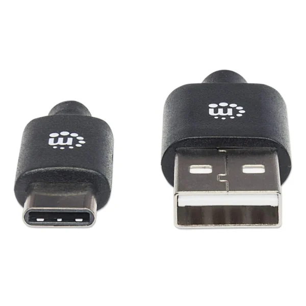 Cable Para Dispositivos USB C MANHATTAN 353298 / USB 2.0 / Macho A Macho / 480Mbps / 1 Metro / Negro - Image 4