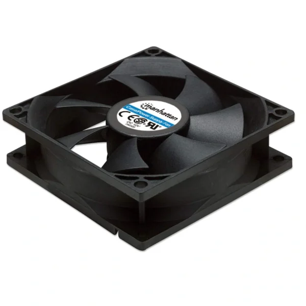 Ventilador MANHATTAN 700320 / 80mm / 4 Pines / 2500rpm / 25 Dba / 31 Pcm / Negro - Image 1