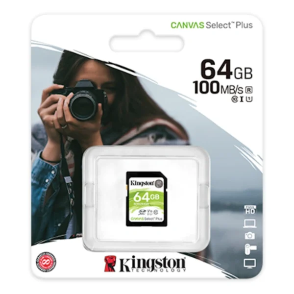 Memoria Micro SD KINGSTON CANVAS SELECT PLUS / 64GB / Clase 10 / UHS-1 / Hasta 100Mbps / Negro - Image 3