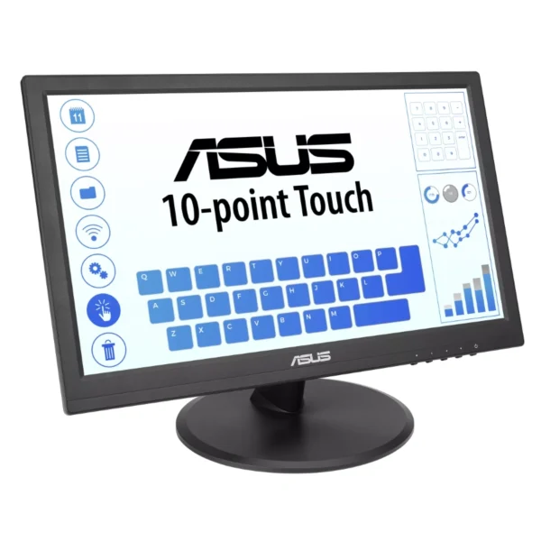 Monitor Táctil ASUS VT168HR / 15.6" / 1366x768 WXGA / 60Hz / Panel TN / 5MS / HDMI, VGA / Flicker-Free, Low Blue Light / Negro - Image 2