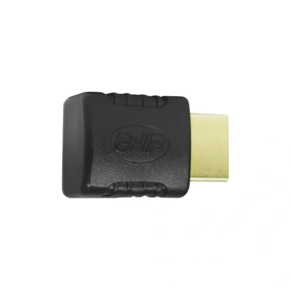 Adaptador GHIA ADAP-6 / Tipo Codo / HDMI Macho A HDMI Hembra / ángulo De 90° / Color Negro - Image 1