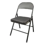 Silla Acojinada Plegable MODAMOB VC188 / 45cm X 45cm X 88cm / Tubo 22mm X 0.8mm / Metálica / Hasta 120kg / Color Negro - Image 2
