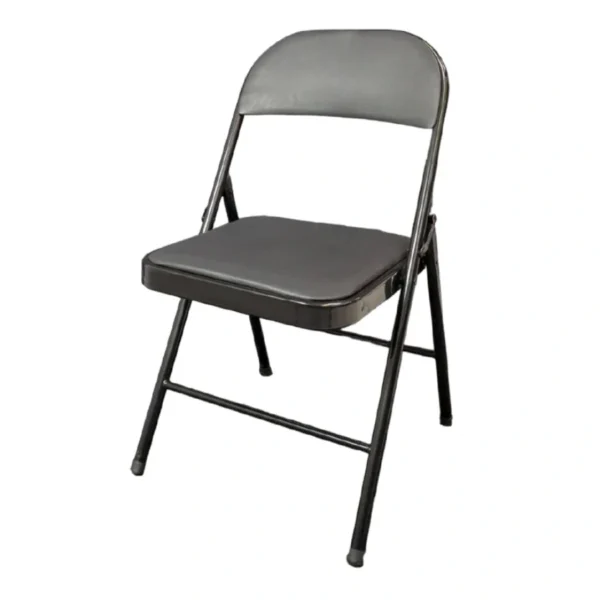 Silla Acojinada Plegable MODAMOB VC188 / 45cm X 45cm X 88cm / Tubo 22mm X 0.8mm / Metálica / Hasta 120kg / Color Negro - Image 2