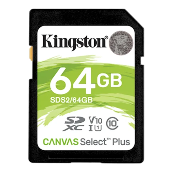 Memoria Micro SD KINGSTON CANVAS SELECT PLUS / 64GB / Clase 10 / UHS-1 / Hasta 100Mbps / Negro - Image 1
