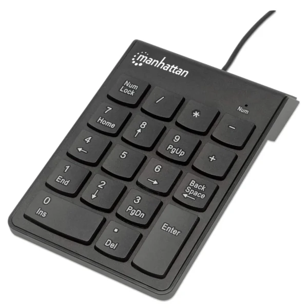 Teclado Numérico MANHATTAN 176354 / Alámbrico / USB / Membrana / 18 Teclas De Tamaño Completo / Color Negro - Image 2
