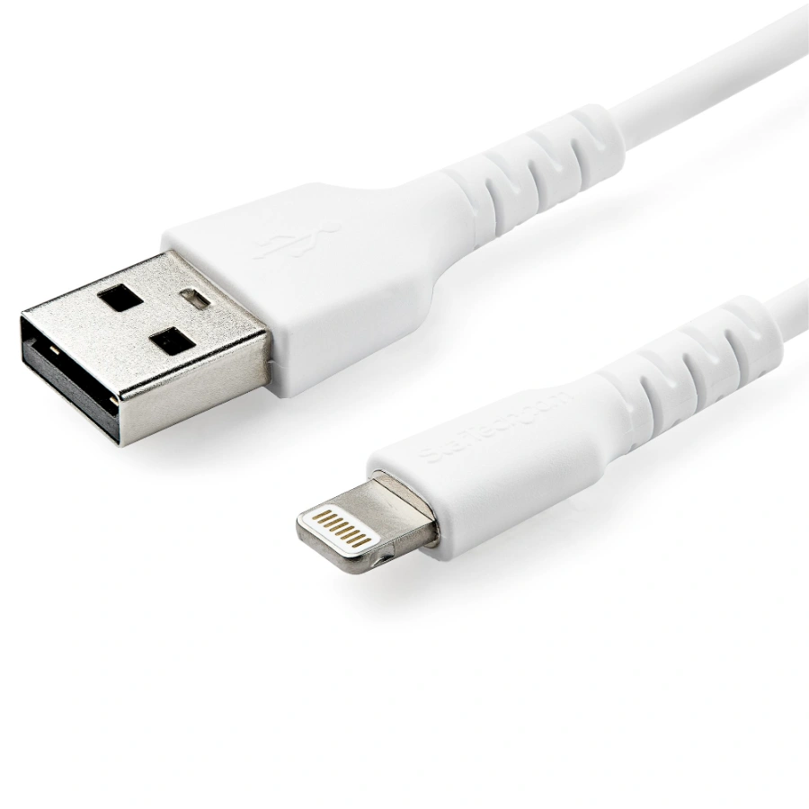 rusbltmm1m.main Cable De Carga StarTech.com / De 1m / USB A Lightning / Cable Lightning / Certificado MFI APPLE / De Servicio Pesado / Blanco - Imagen 1
